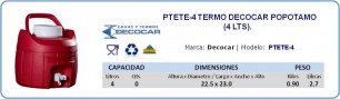 PTETE-4 TERMO DECOCAR POPOTAMO DE 4 LTS